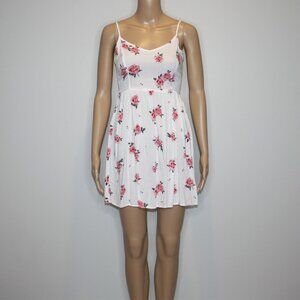 H&M Divided Women's White Floral Sleeveless Sundress with Roses in size US 0